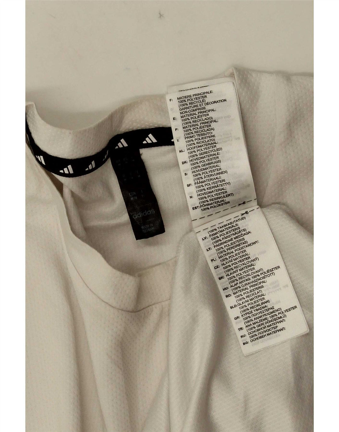 Adidas Herre Aeroready T-Shirt Top Medium White Polyester
