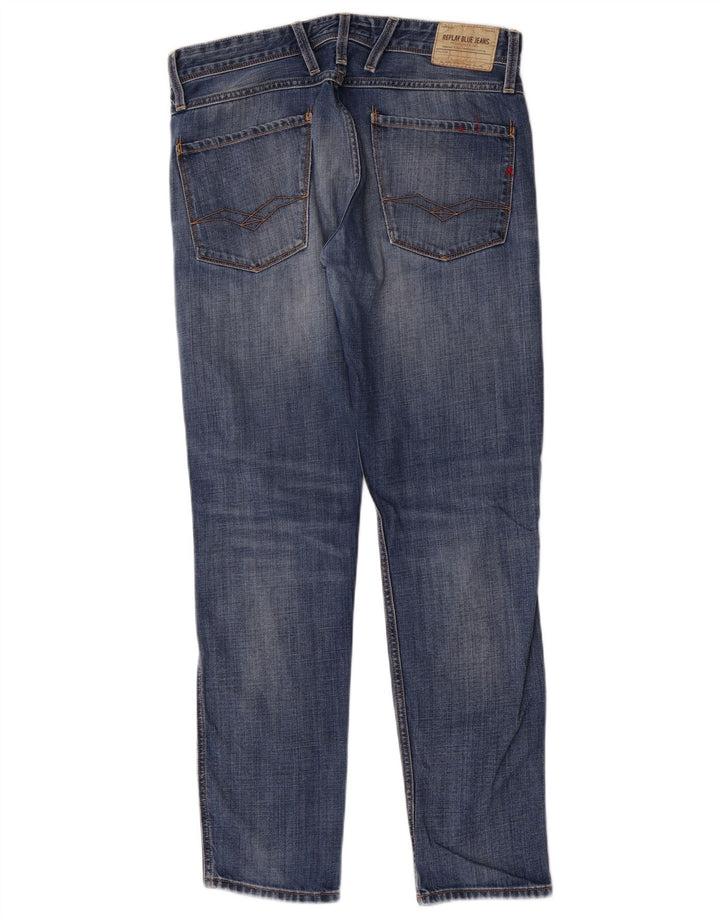 Replay Herre Slim Jeans W32 L32 Blå Bomuld