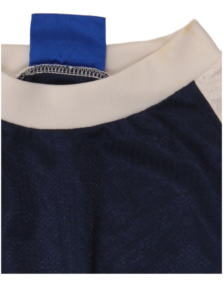 Umbro Herre Grafisk T-Shirt Top Medium Marineblå Colourblock Polyester