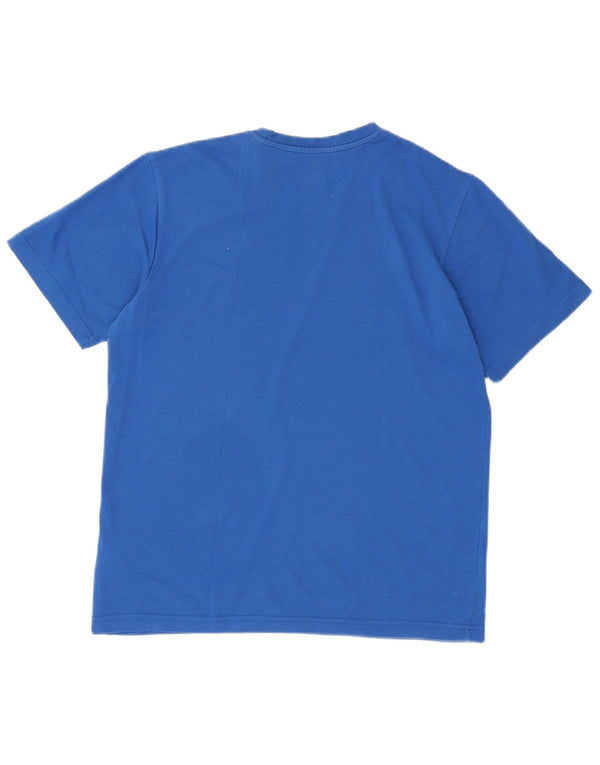 Adidas Herre Climalite grafisk T-shirt top mellemblå bomuld