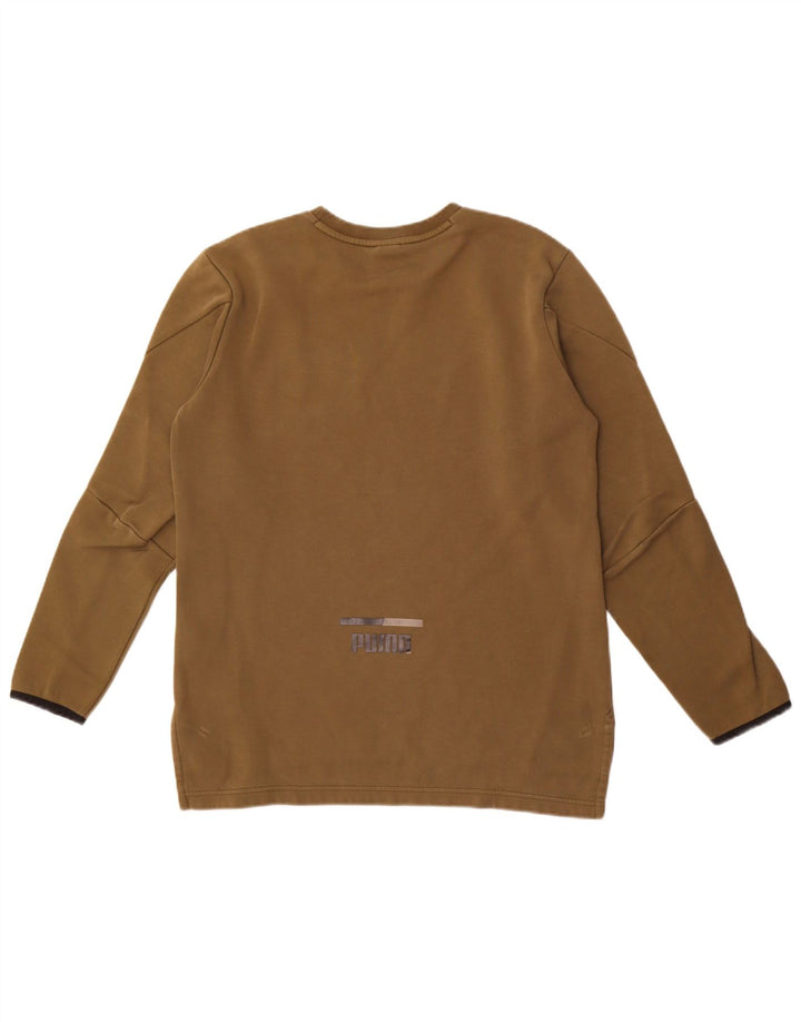 Puma Herre Grafisk Sweatshirt Jumper Small Khaki Bomuld