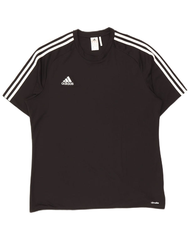 Adidas Herre Climalite T-Shirt Top XL Sort Polyester