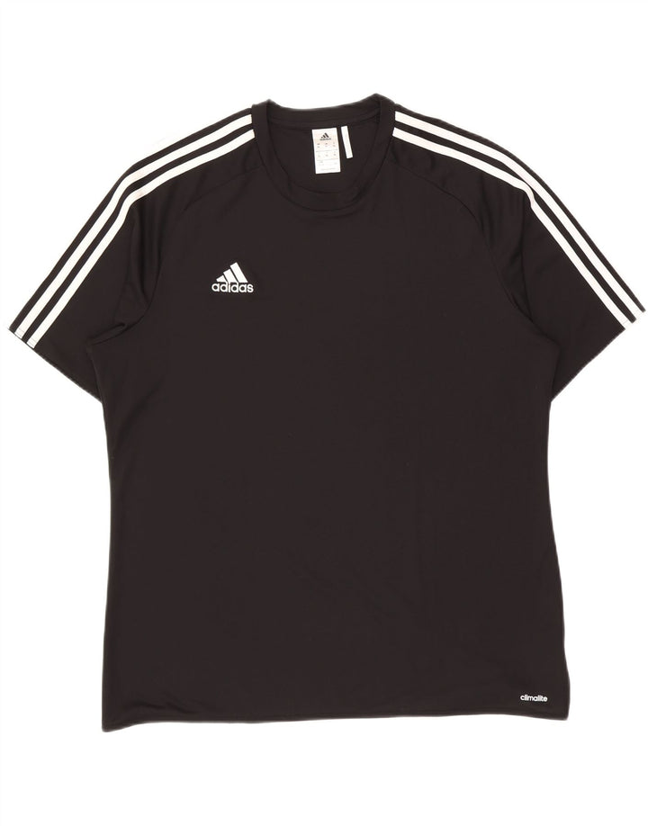 Adidas Herre Climalite T-Shirt Top XL Sort Polyester