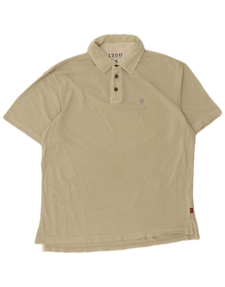 IZOD Poloskjorte til mænd Stor beige bomuld