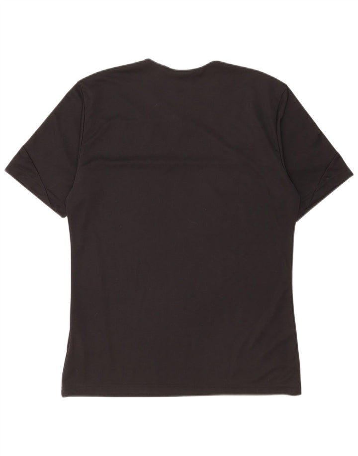 Adidas Herre Climalite T-Shirt Top Lille Sort Colourblock Polyester