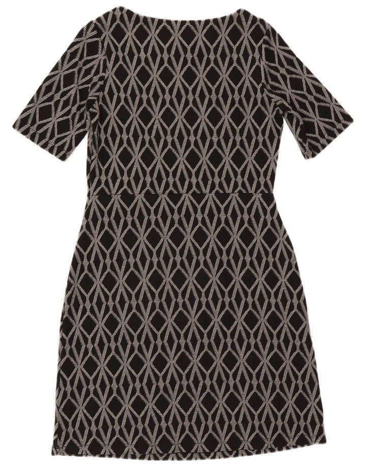 Næste Kvinders Skedekjole UK 12 Medium Grå Geometrisk Polyester