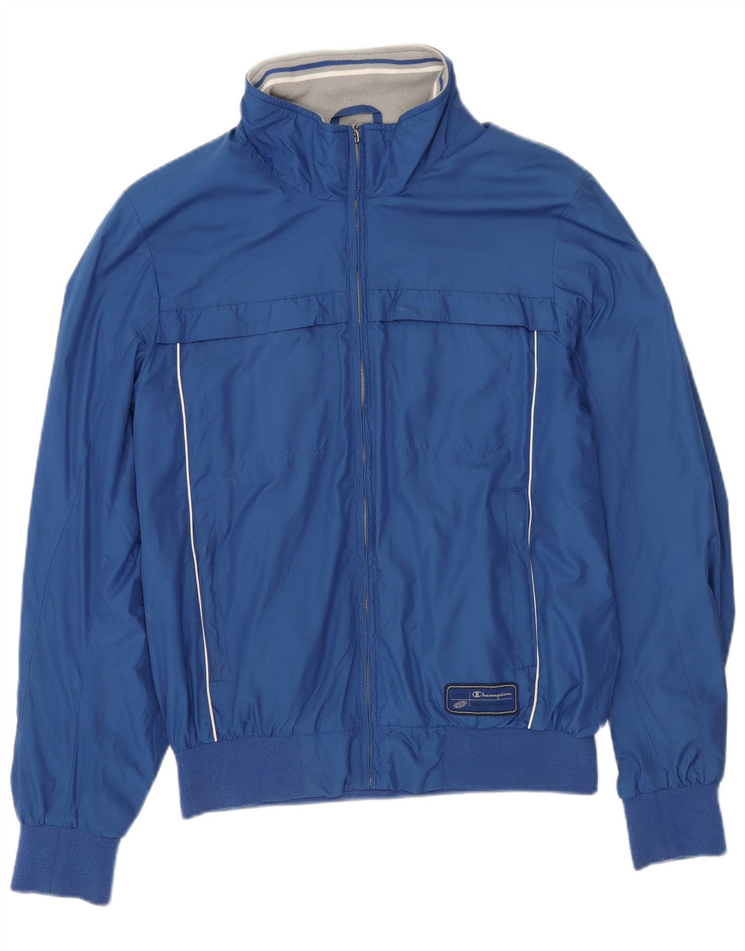 Champion Herre Bomber Jacket UK 38 Medium Blue Polyester