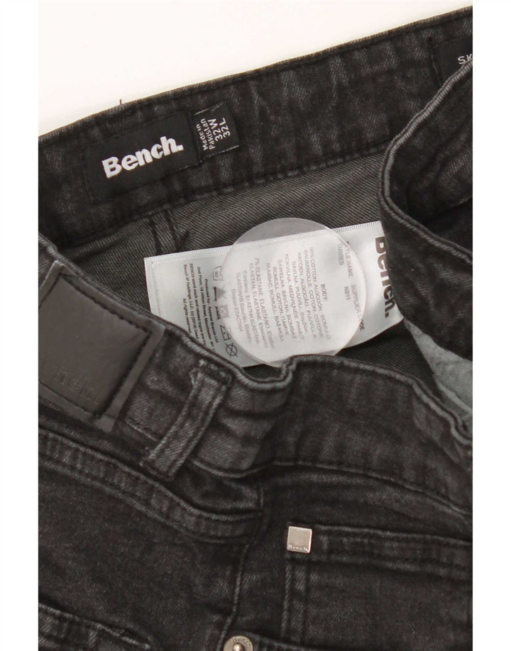 Bænk Herre Skinny Jeans W32 L32 Sort Bomuld