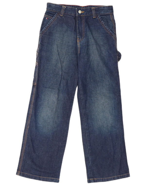 Tommy Hilfiger Boys Cargo Straight Jeans 7-8 år W26 L24 Blå Bomuld