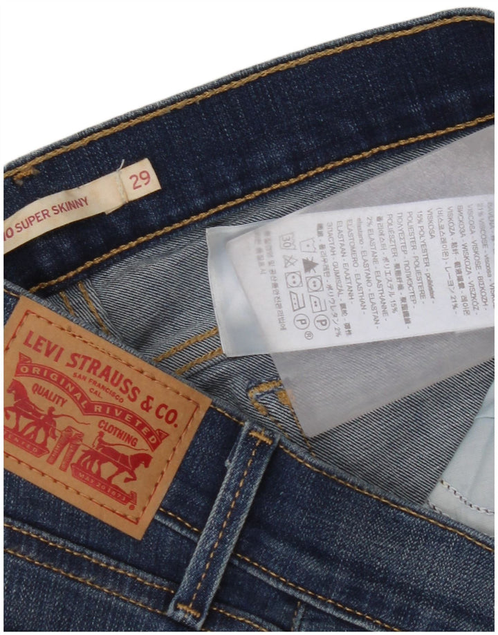 Levi's Dame 710 Super Skinny Jeans W29 L32 Blå Bomuld