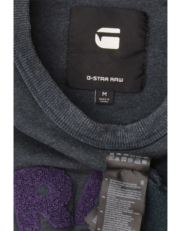 G-Star Herre grafisk sweatshirt Jumper Medium Navyblå Bomuld