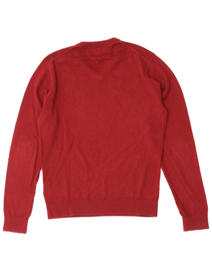 Tommy Hilfiger Herre V-hals sweater lille rød bomuld