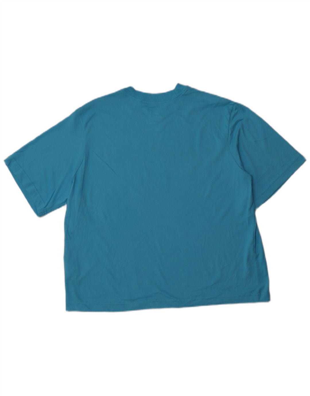 NIKE Dame Loose Fit Grafisk T-Shirt Top UK 14 Medium Blue Bomuld