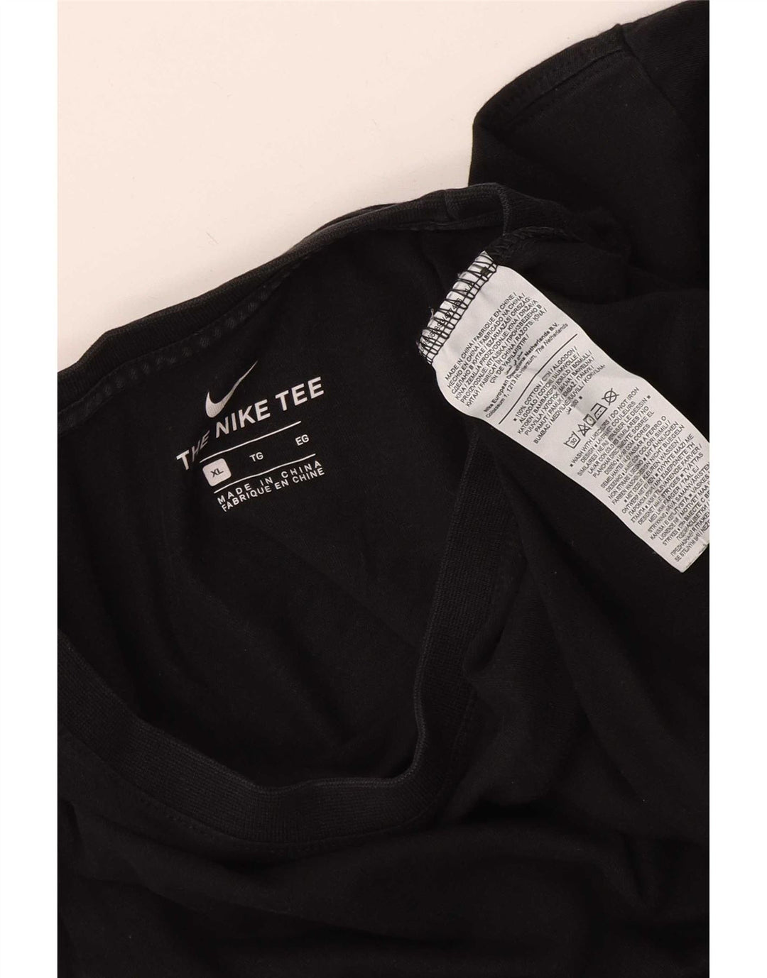 Nike T-shirt top til mænd XL sort bomuld