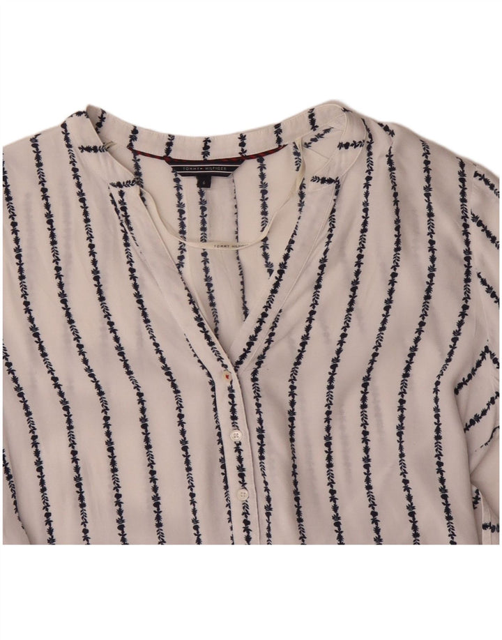 TOMMY HILFIGER Langærmet damebluse Top US 6 Medium White Floral