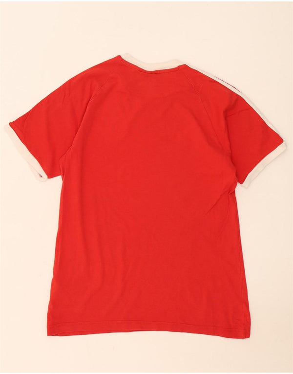 Adidas Herre T-Shirt Top Medium Rød Bomuld
