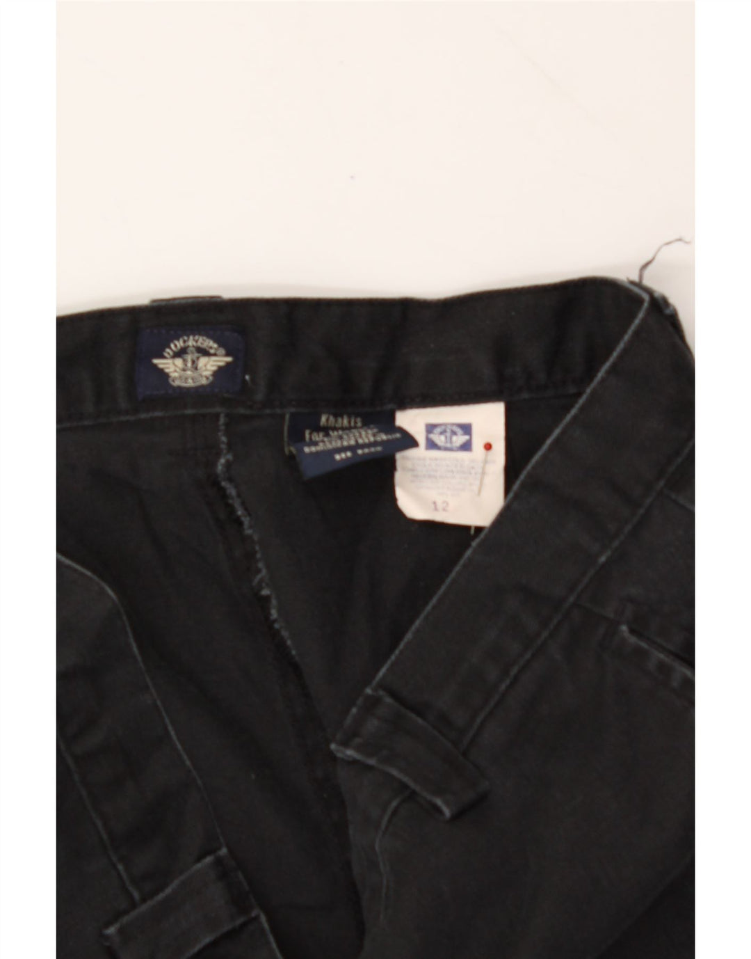 DOCKERS Womens Chino Shorts US 12 Large W30 Black Cotton Vintage Dockers and Second-Hand Dockers from Messina Hembry 
