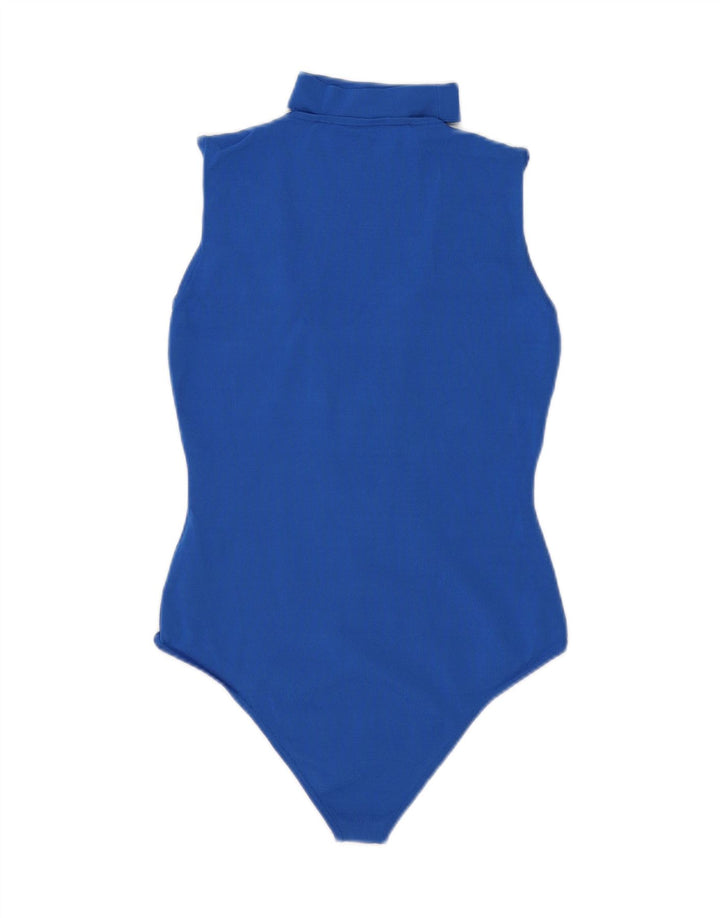 ZARA Womens Sleeveless Bodysuit UK 14 Medium Blue Viscose Vintage Zara and Second-Hand Zara from Messina Hembry 