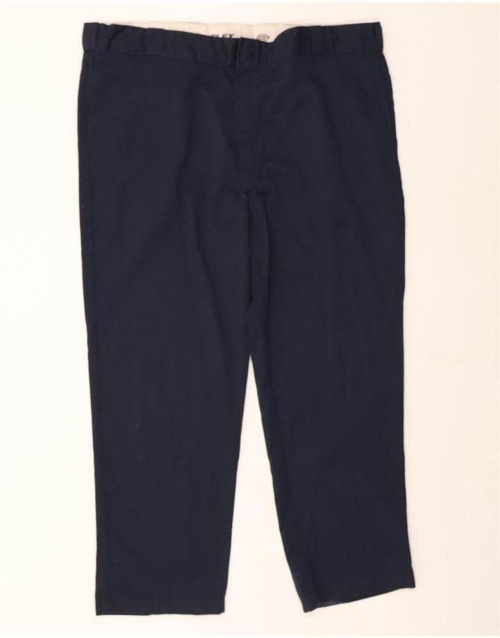 DICKIES Mens Slim Chino Trousers W44 L30 Navy Blue Polyester Vintage Dickies and Second-Hand Dickies from Messina Hembry 
