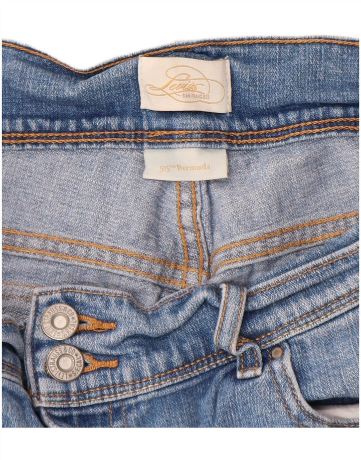 LEVI'S Womens 515 Bermuda Denim Shorts W32 Large Blue