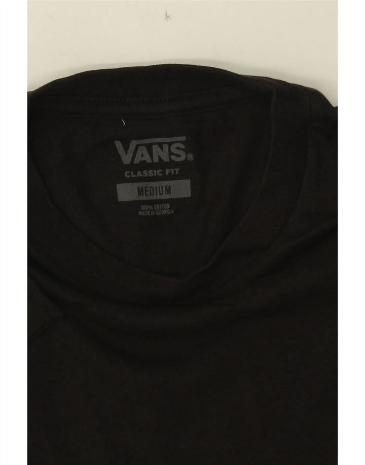 Vans Herre Classic Fit T-Shirt Top Medium Sort Bomuld