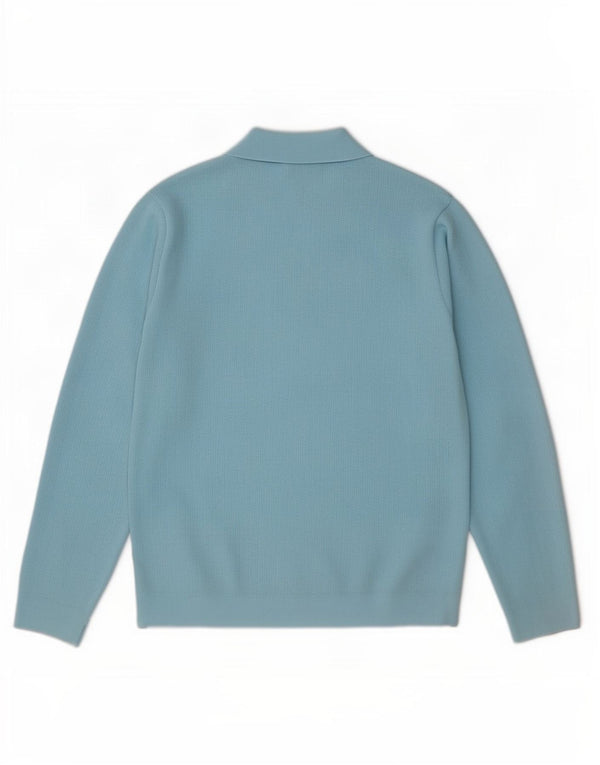 Trevira Herre Polo Neck sweater Medium Blue