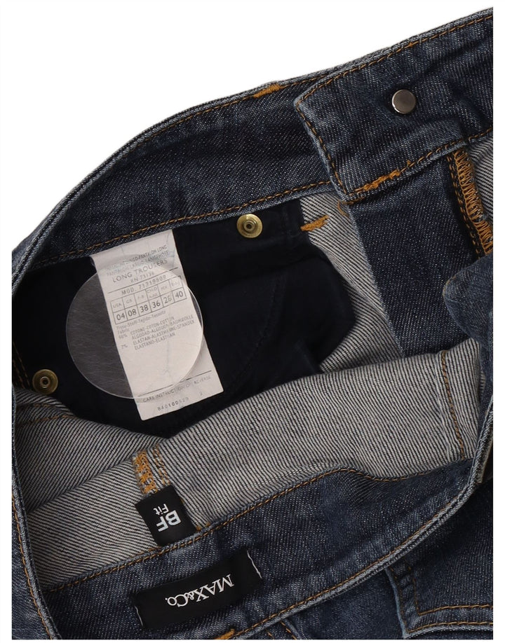 Max & Co. Dame Bootcut Jeans UK 8 Small W28 L29 Blue Cotton