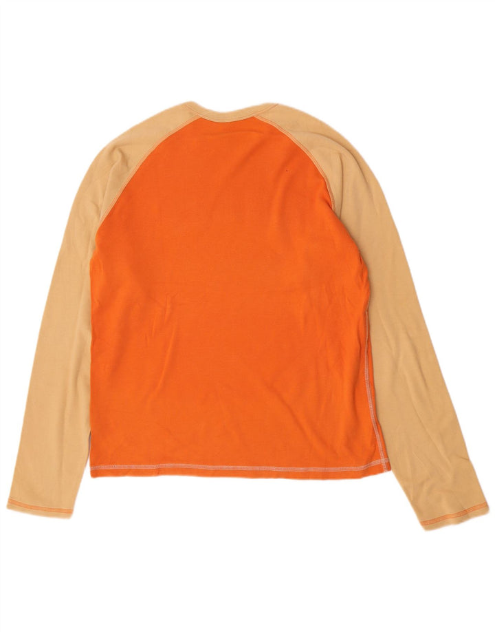 Lee Herre Grafisk Top Langærmet XL Orange Colourblock Bomuld