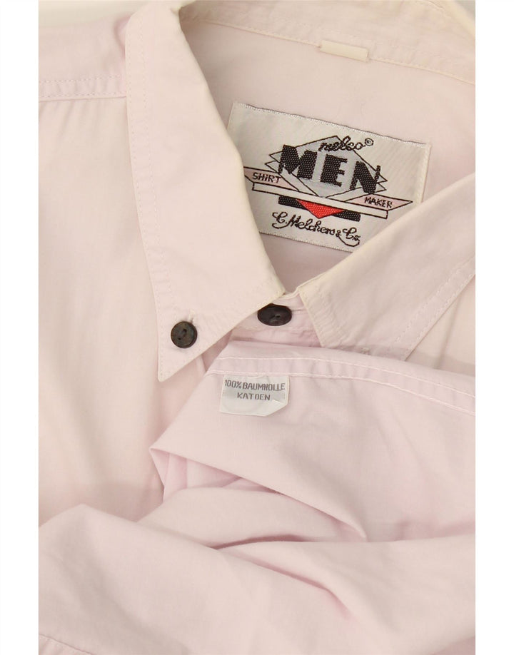 VINTAGE Mens Shirt Large Pink Cotton Vintage Vintage and Second-Hand Vintage from Messina Hembry 