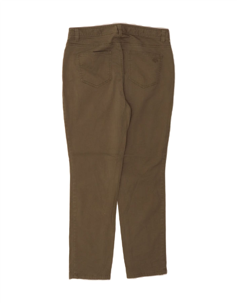 BROOKS BROTHERS Womens Slim Casual Trousers US 10 Large W30 L30 Khaki Vintage Brooks Brothers and Second-Hand Brooks Brothers from Messina Hembry 