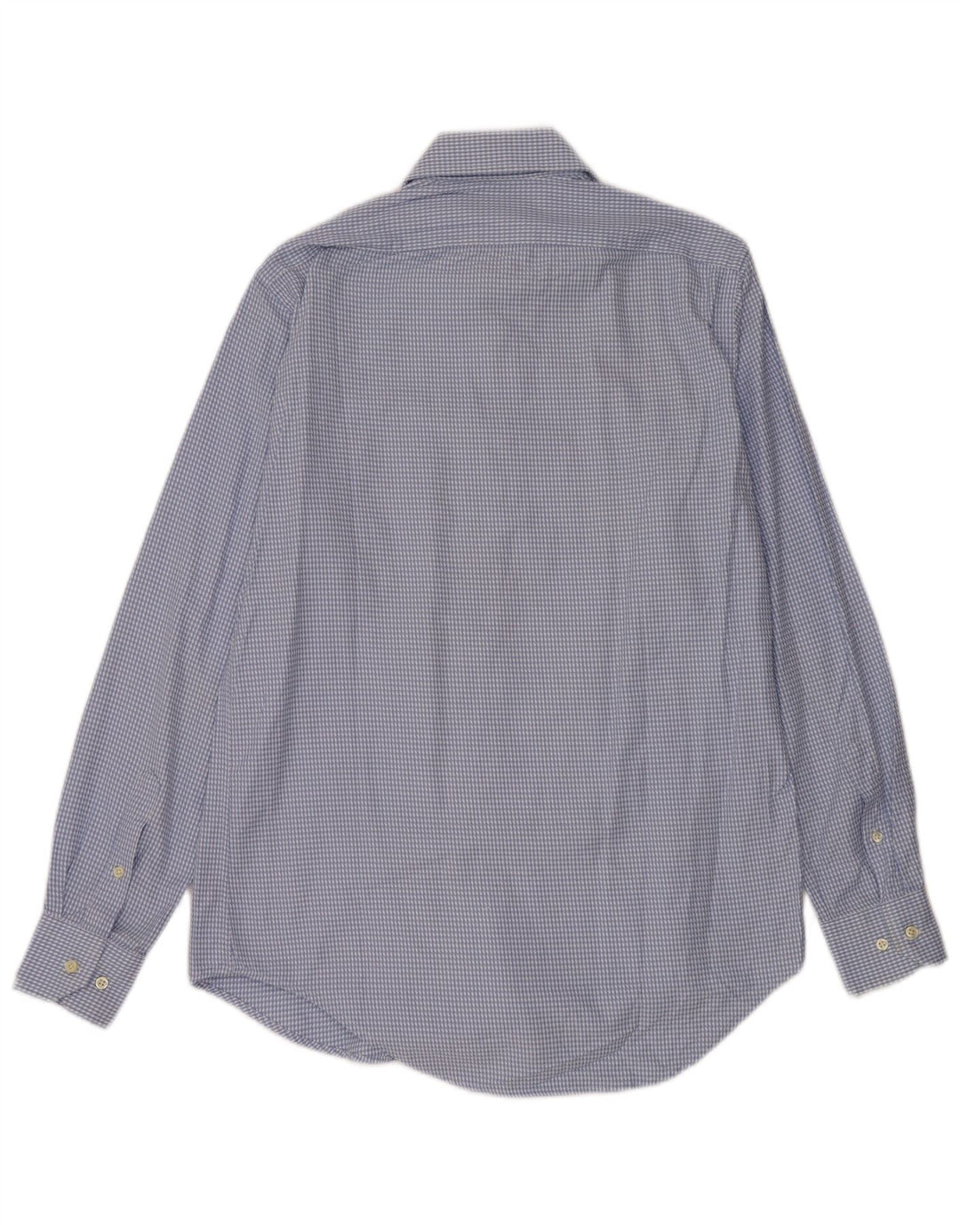 Massimo Dutti Herreskjorte str. 40 Medium Blue Houndstooth Bomuld