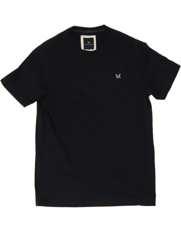CREW CLOTHING Mens T-Shirt Top Small Navy Blue Cotton Vintage Crew Clothing and Second-Hand Crew Clothing from Messina Hembry 