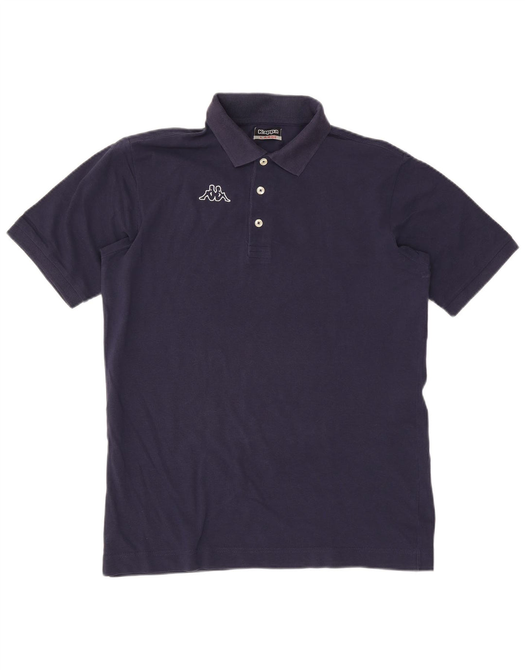 Kappa Herre grafisk poloshirt Stor marineblå bomuld