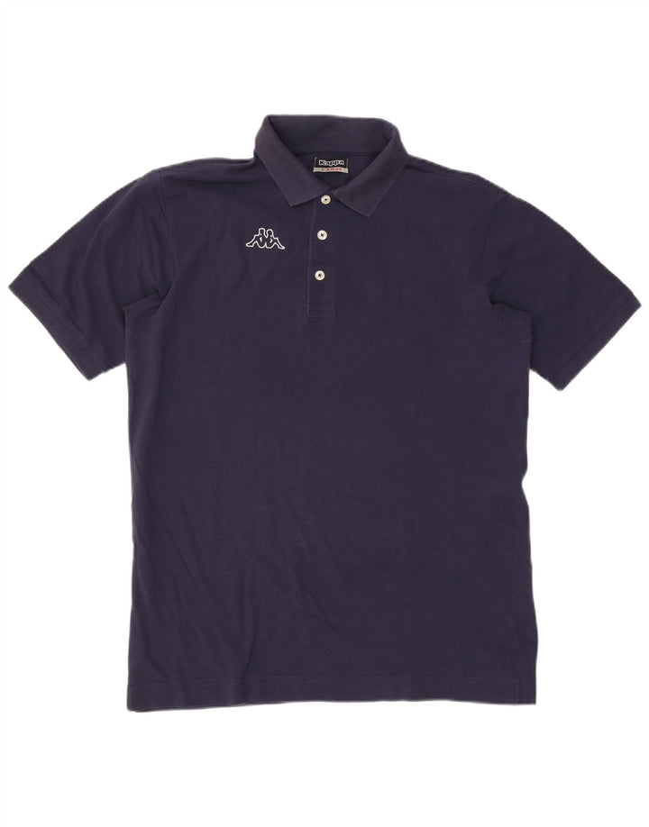 Kappa Herre grafisk poloshirt Stor marineblå bomuld