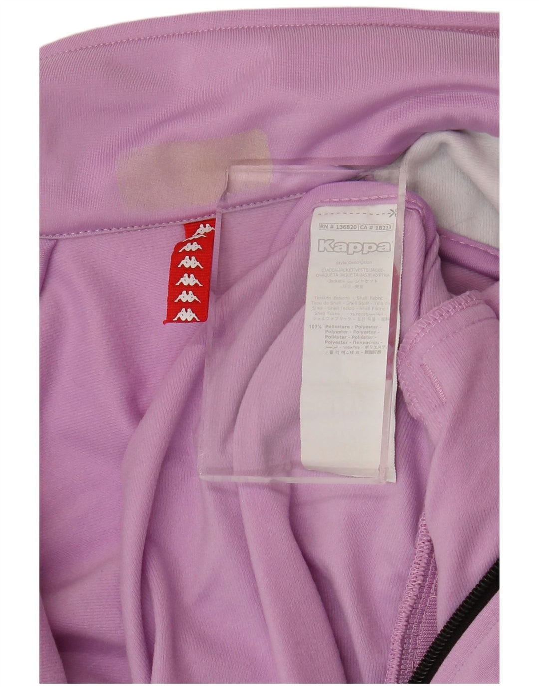 KAPPA Grafisk træningsdragt topjakke til kvinder UK 16 Stor lilla farveblok