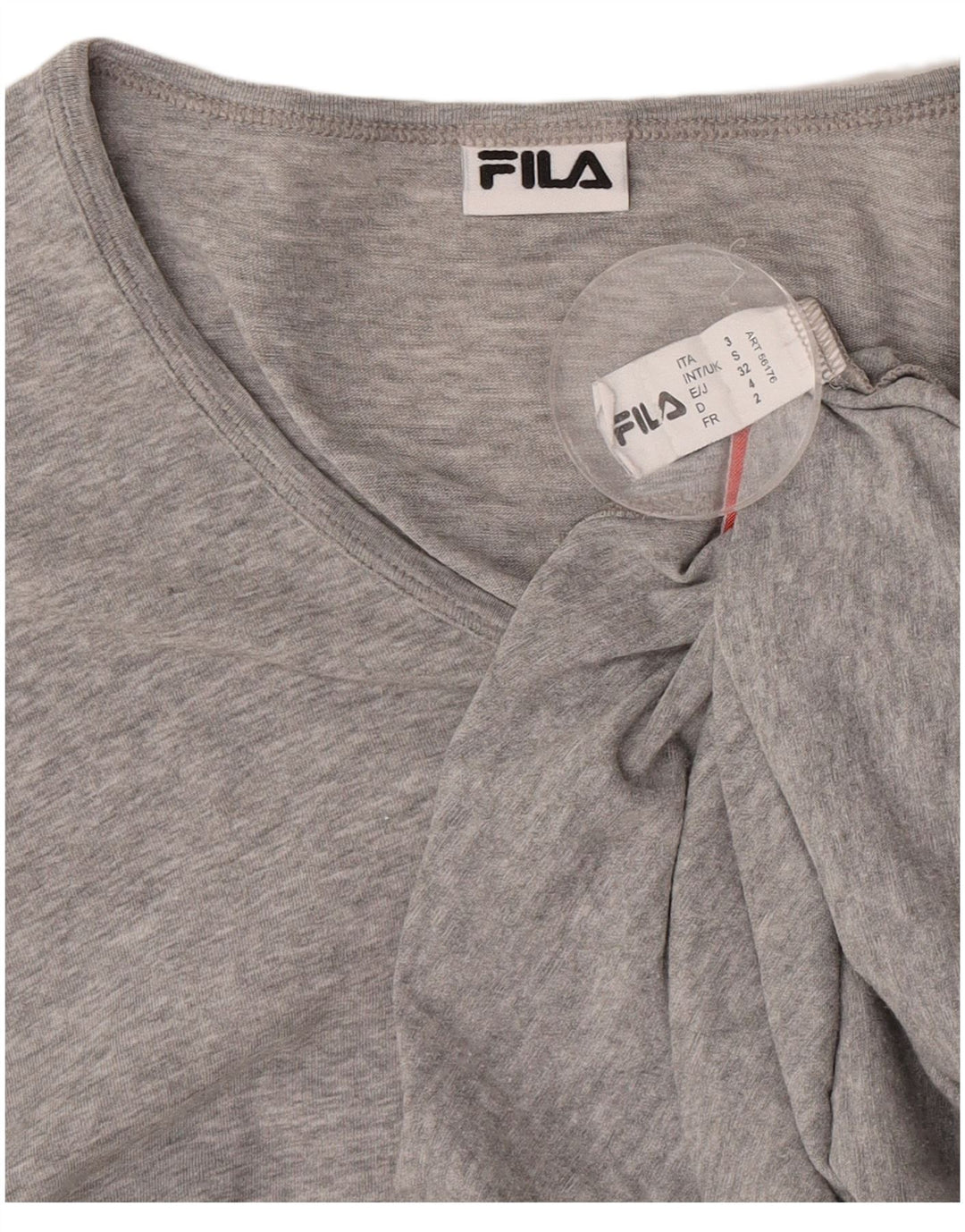Fila Herre T-Shirt Top Lille Grå Bomuld Sports