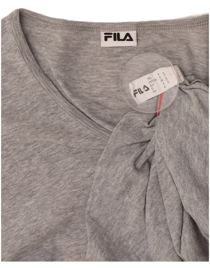 Fila Herre T-Shirt Top Lille Grå Bomuld Sports