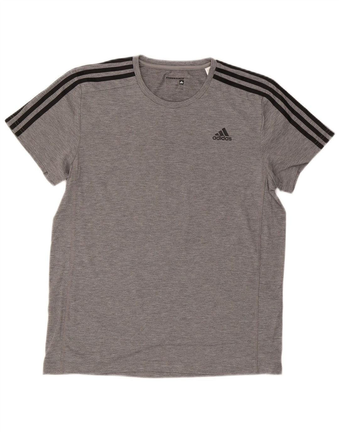 ADIDAS Mens Climalite T-Shirt Top Large Grey Polyester