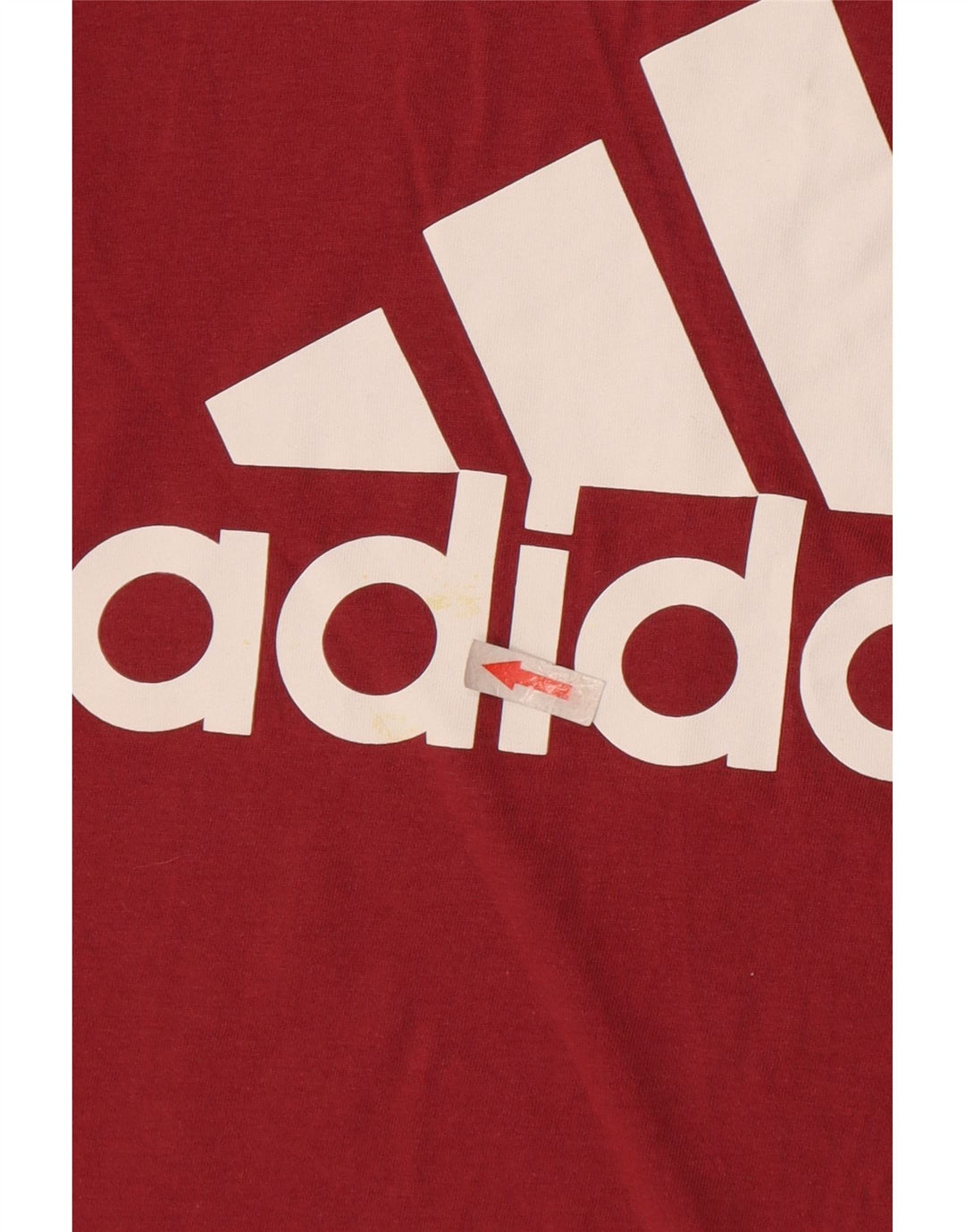 Adidas Dame Grafisk T-Shirt Top UK 12/14 Medium Rød