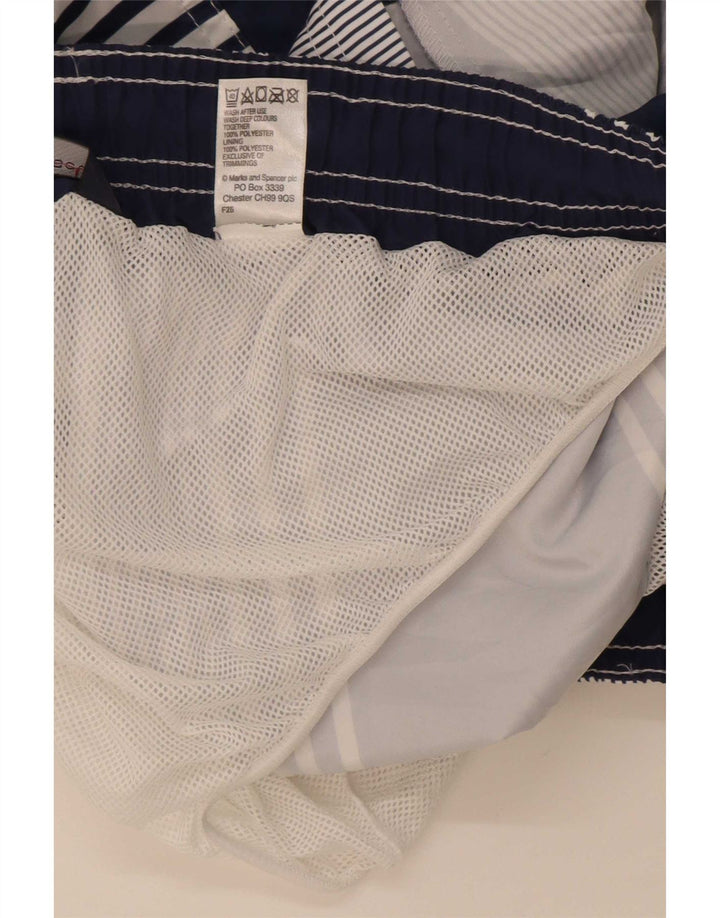 Marks & Spencer Badeshorts til mænd store marineblå stribet polyester
