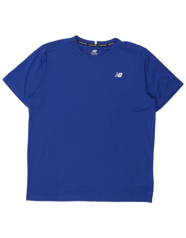 NEW BALANCE Herre T-Shirt Top XL Blå Polyester