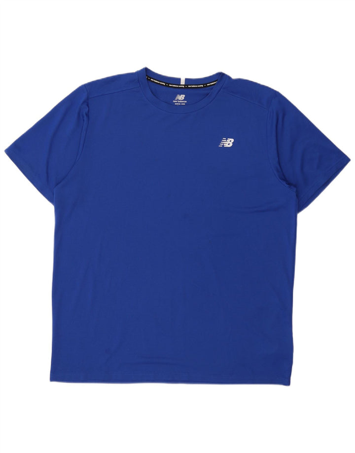 NEW BALANCE Herre T-Shirt Top XL Blå Polyester