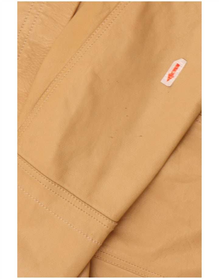 Dekker Herre Militær Læderjakke UK 38 Medium Beige