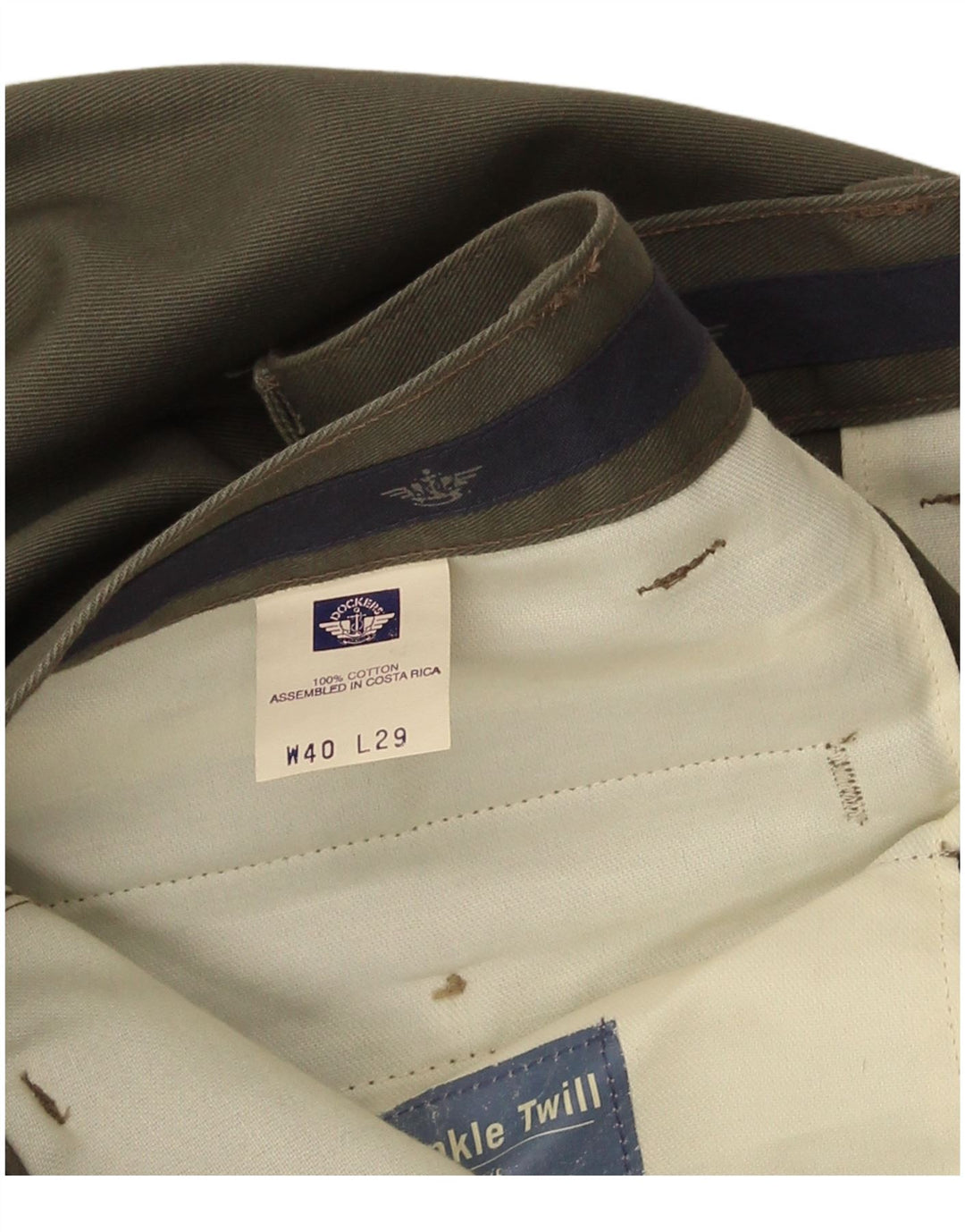 Dockers Mens Pegged Chino Trousers W40 L29 Khaki Cotton