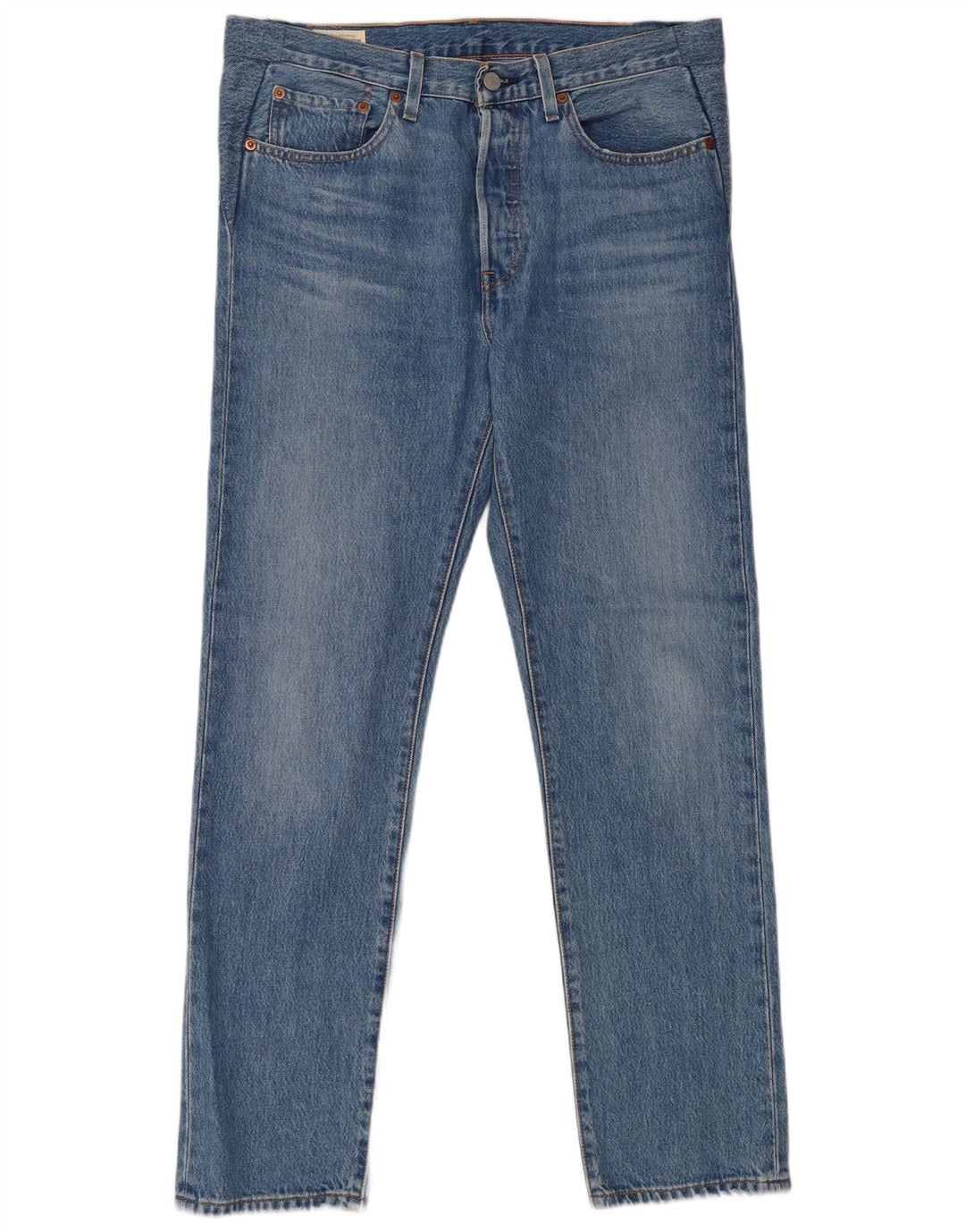 Levi's Herre 501 lige jeans W27 L30 blå bomuld