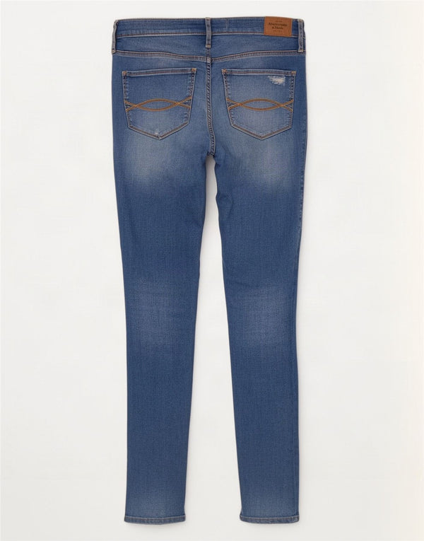 Abercrombie & Fitch Damer Distressed Skinny Jeans US 6 Medium W28 L27 Blue