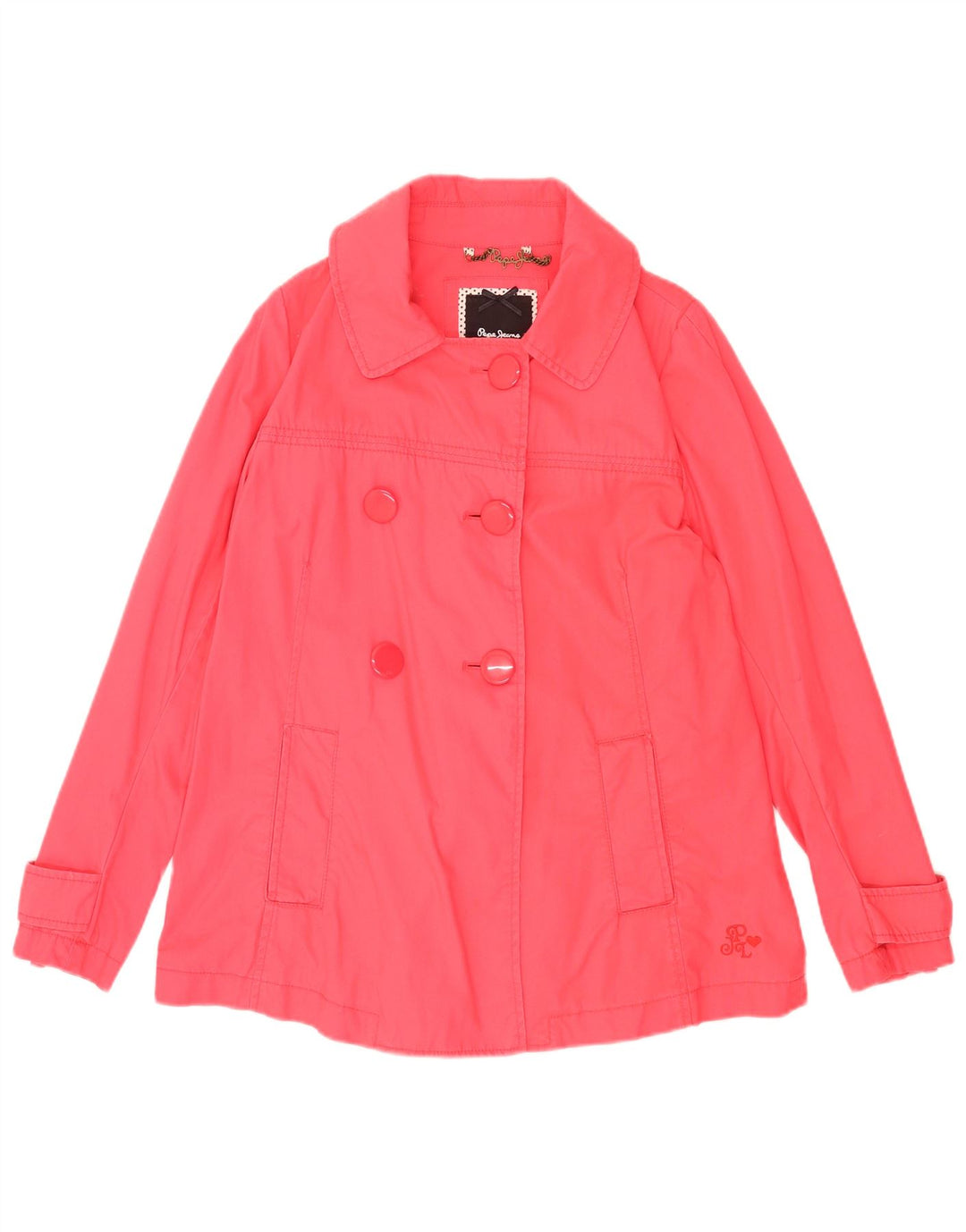 PEPE Jeans Dame Pea Coat UK 10 Small Pink