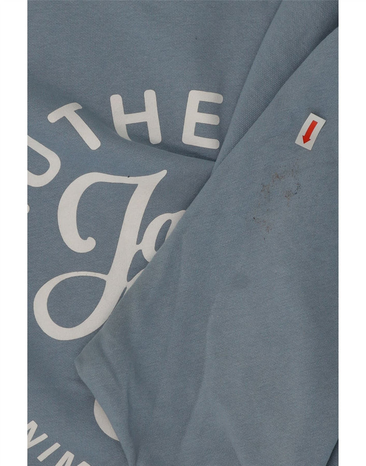 Jack & Jones grafisk sweatshirt til mænd mellemblå bomuld