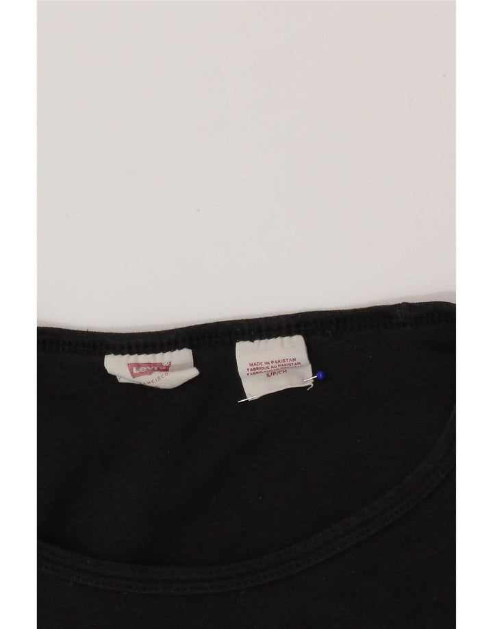Levi's Dame T-Shirt Top UK 8 Lille Sort