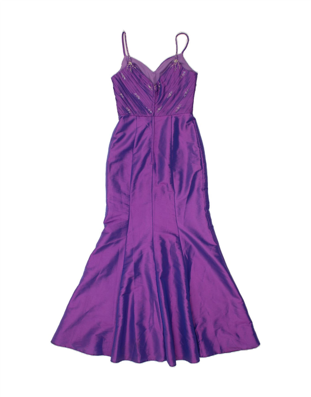 HILARY MORGAN Womens Sleeveless Maxi Dress UK 12 Medium Purple Polyester Vintage Hilary Morgan and Second-Hand Hilary Morgan from Messina Hembry 
